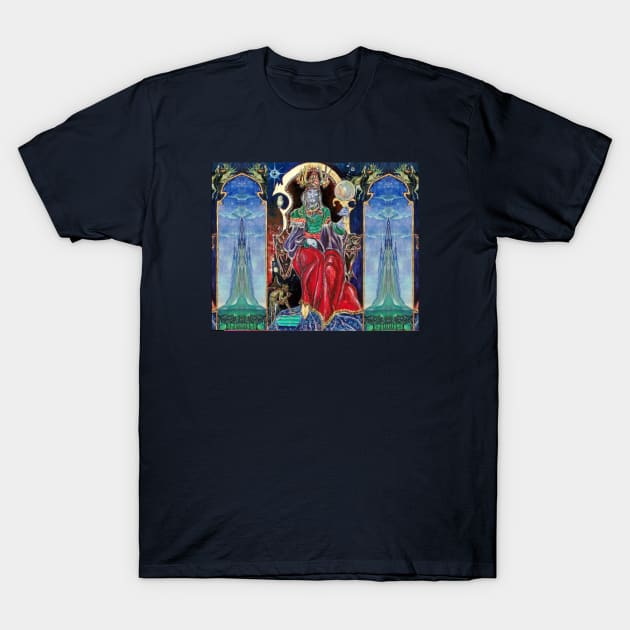 NEUROMANCER MAGICIAN KING, Fantasy Realms T-Shirt by BulganLumini